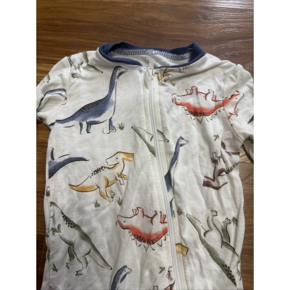 Milkberry Baby Boys 0-3 Months Dino Friends Footed Sleeper Pajamas